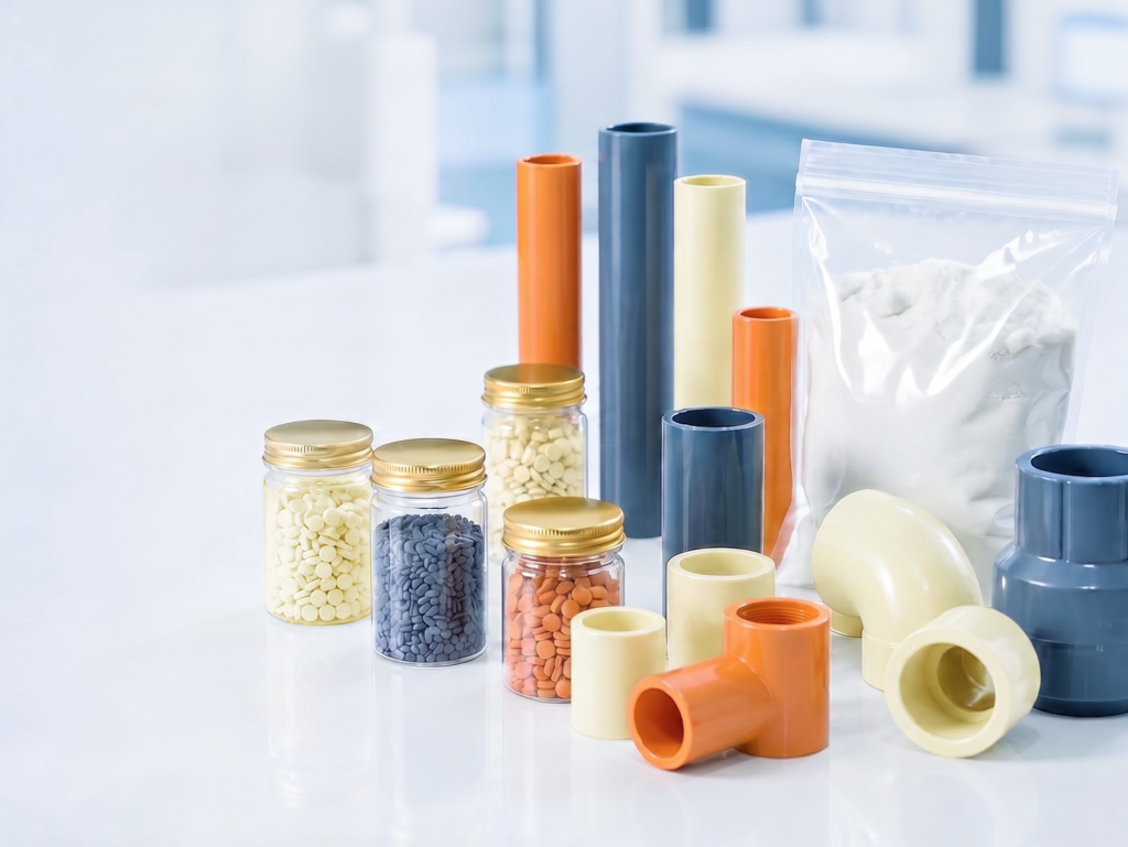 XUYE CPVC compound pellets with pipe and fitting applications